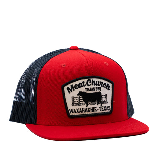 tejas-bbq-patch-hat-red-black-c5 RedMCwCowFlatBill.jpg